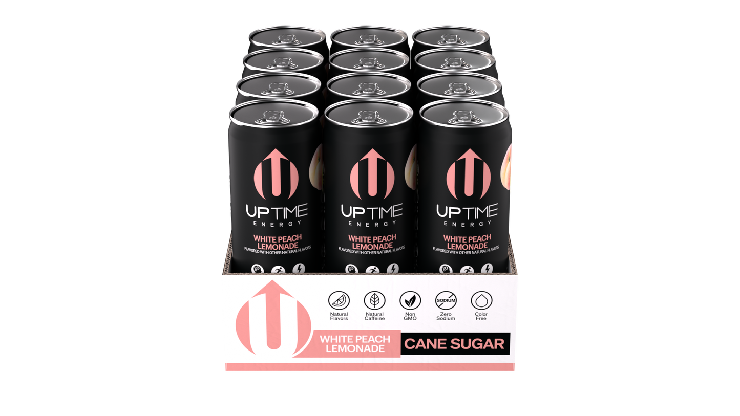 White Peach Lemonade Cane Sugar 12 Pack